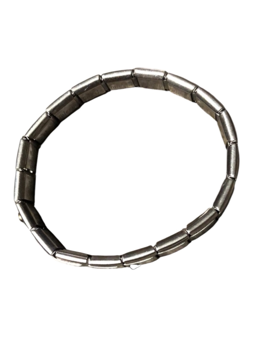 Talexia Vintage Italian Modular Charm Bracelet - Stainless Steel Square Link Y2K
